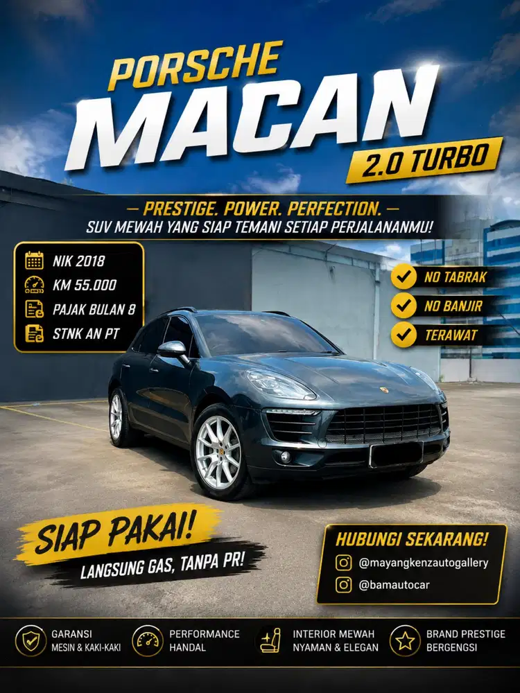 Poche macan 2.0 Turbo 2018 MOBIL SUPER MULUS