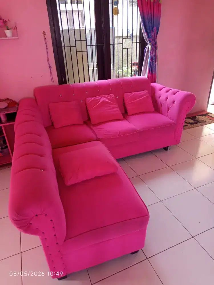 Sofa kursi pink