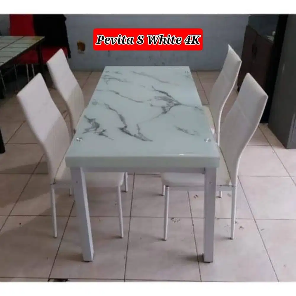 MEJA MAKAN PEVITA KURSI 4