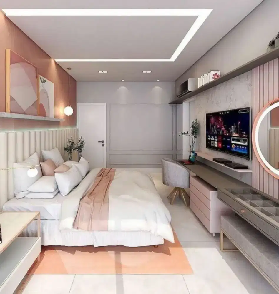 Interior kamar set aestetik