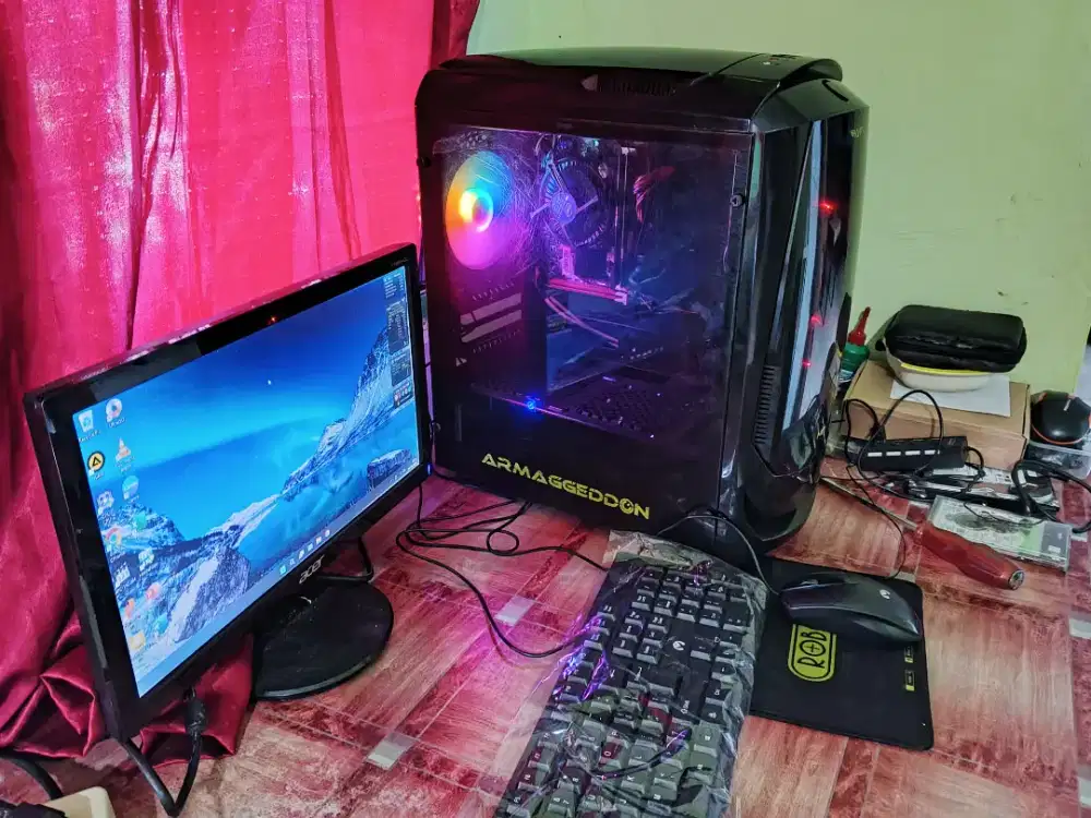 Jual PC set murah i5 SSD HDD PSU 550W+monitor+keyboard+mouse