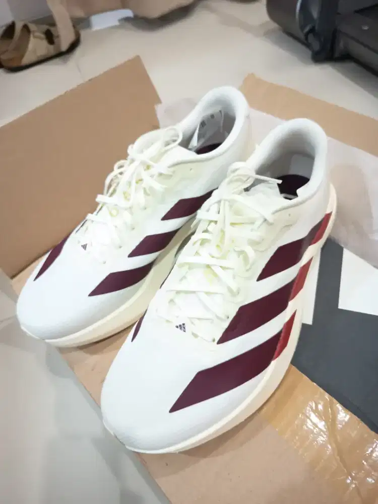 Running Shoes Adidas Adizero Evo SL Woven Off White - Maroon (44) BNIB