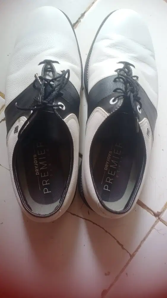 Sepatu FootJoyGents Premiere Series Packard Putih - Hitam