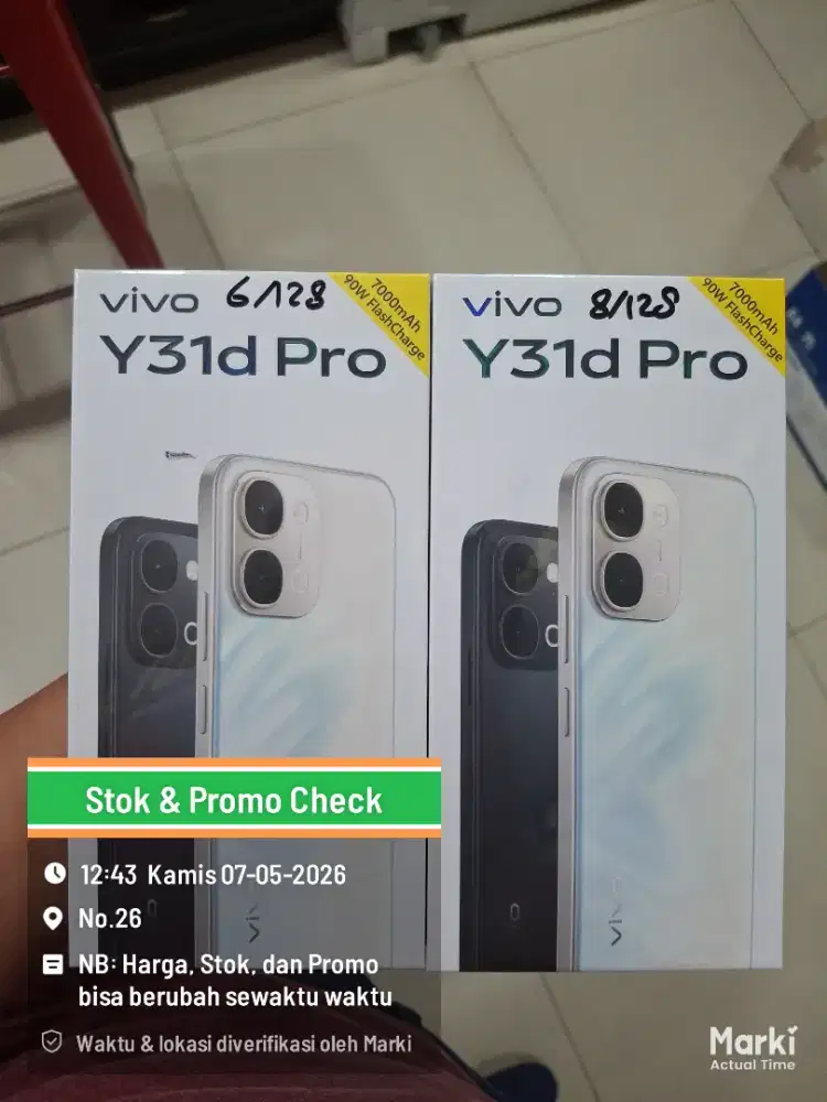 NEW VIVO Y31D PRO SERIES. PROMO CASHBACK MULAI 300RB. PROMO TERBATAS