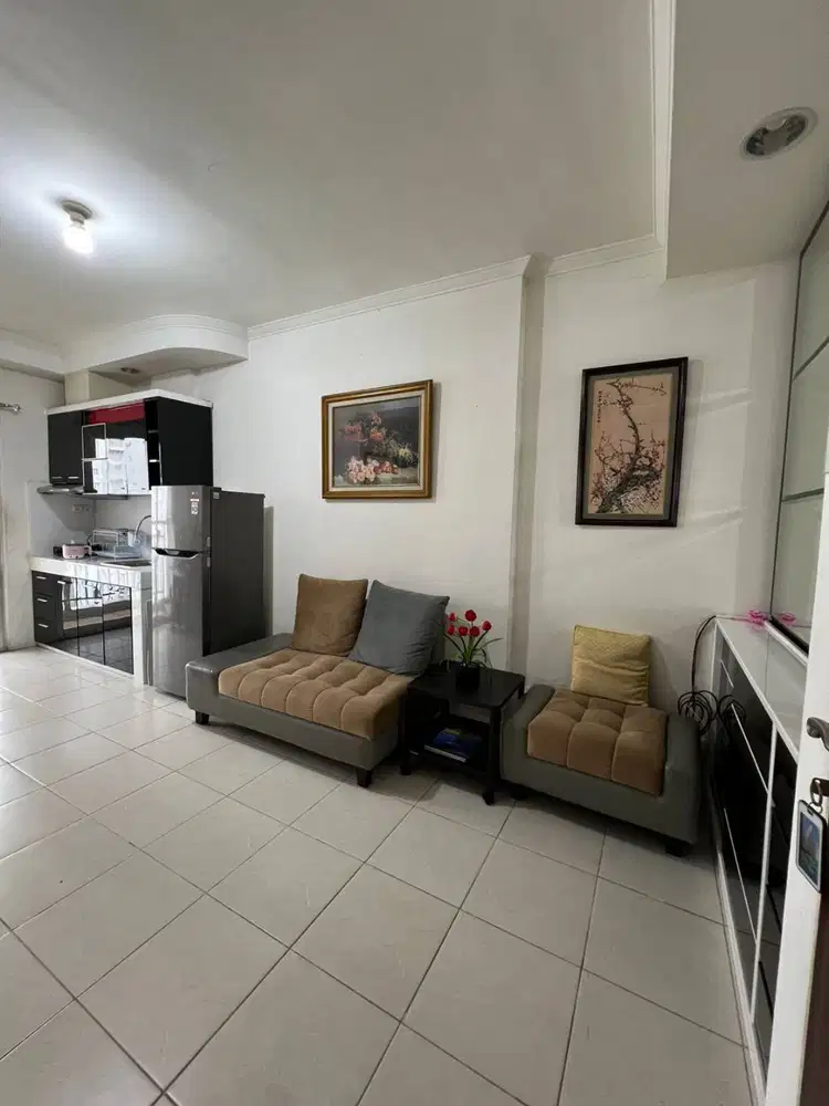 Disewakan apartemen medit 2 furnished lantai rendah