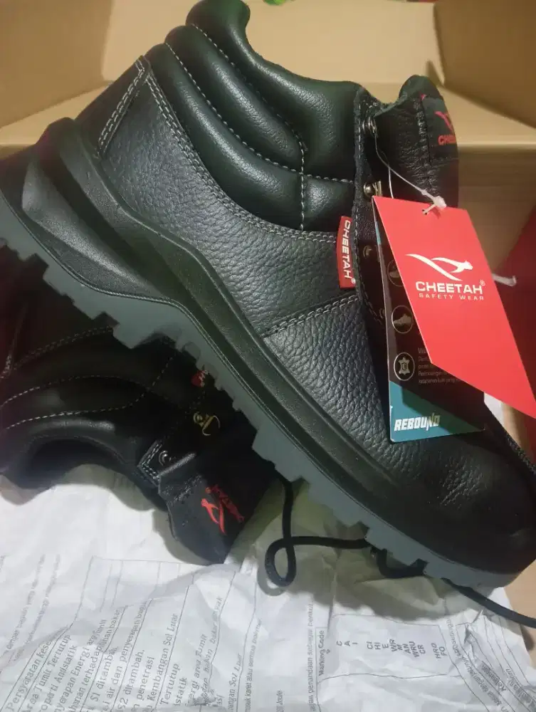 Sepatu Safety Cheetah REBOUND 7106 H Black Original UK 42 & 43
