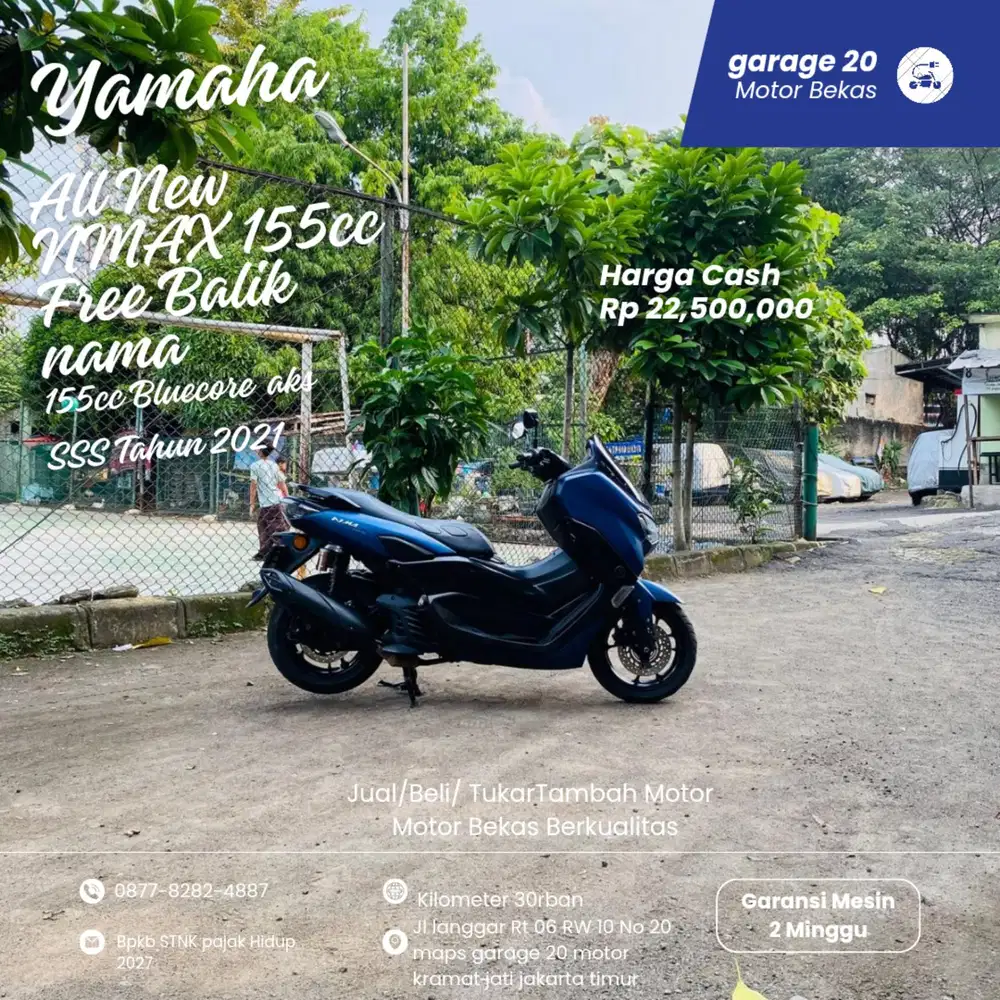 Yamaha NMAX New 155cc Bluecore Free Balik nama Tahun 2021 Pajak Hidup