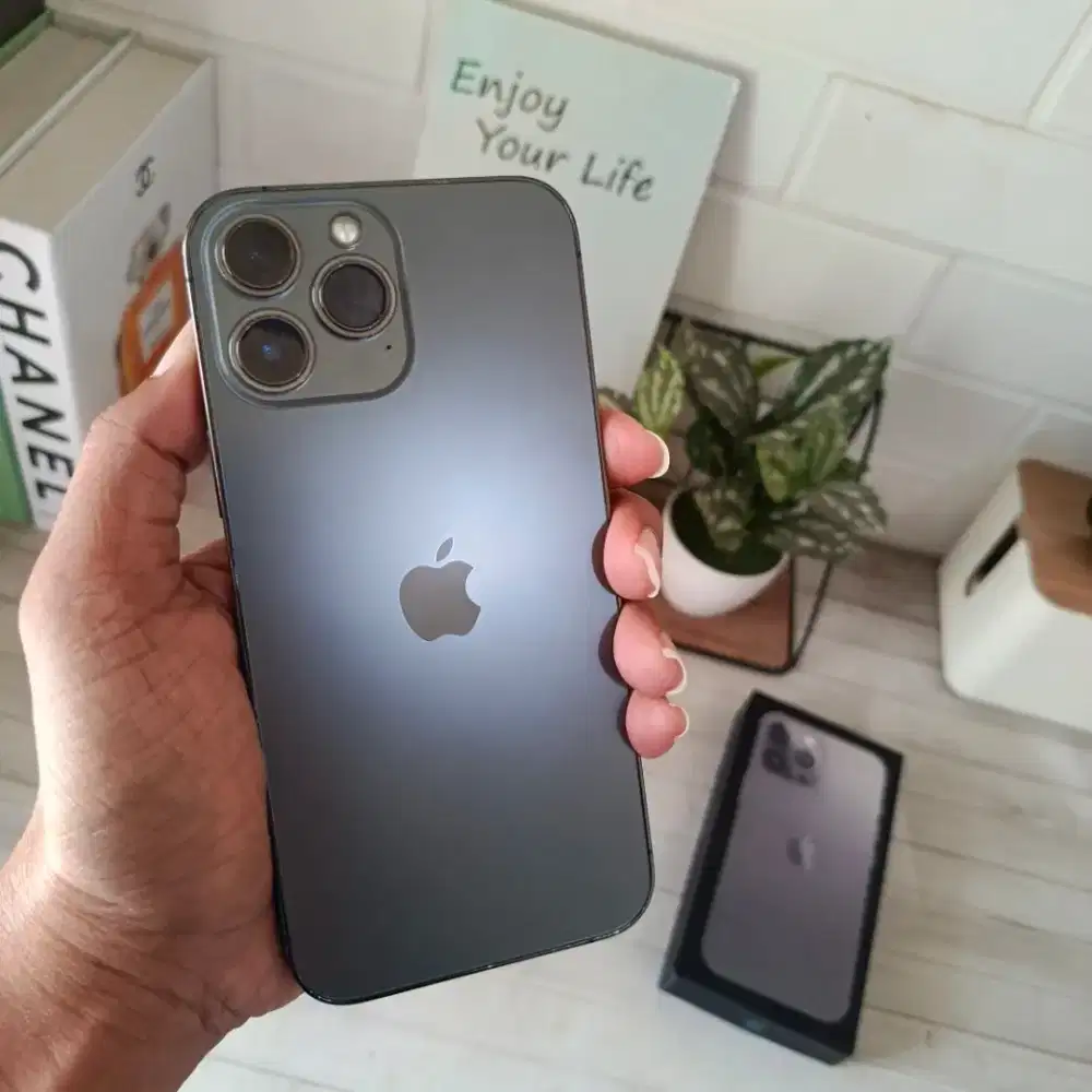 iPhone 13 Pro Max 128 GB Beacukai Silver Mulus