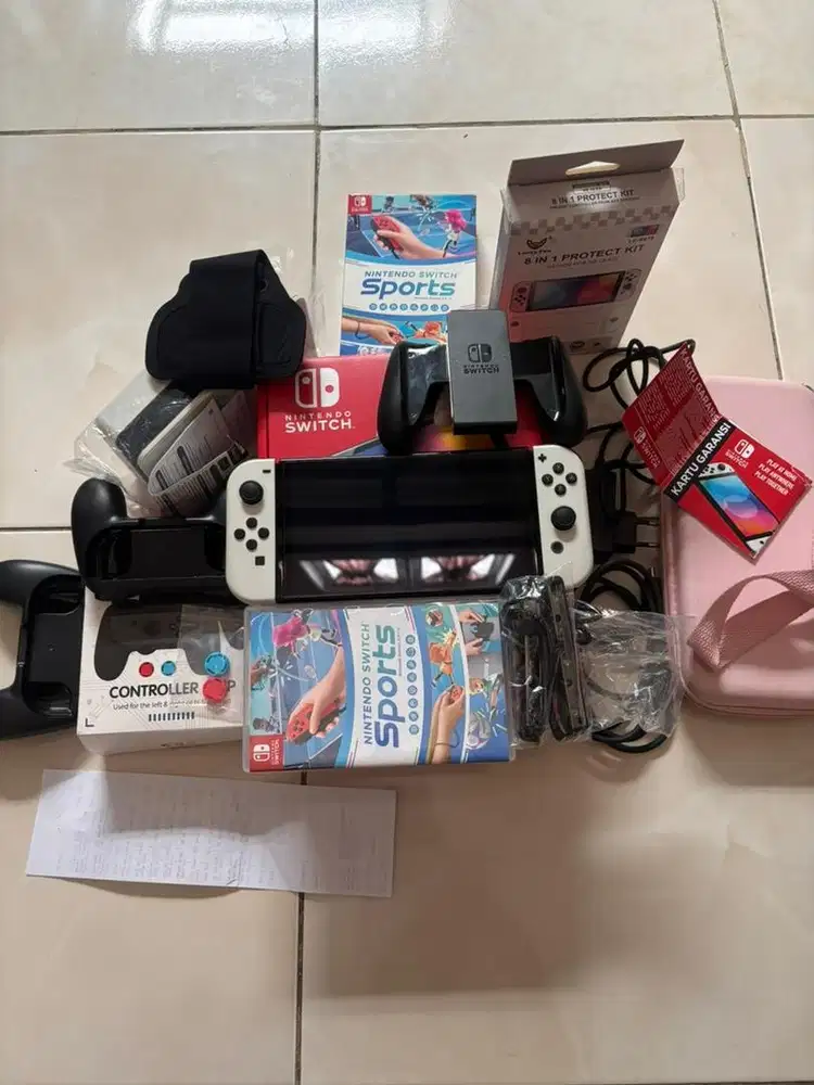 JUAL RUGI NINTENDO SWITCH OLED OFW LENGKAP + BANYAK BONUS + FREE GAMES