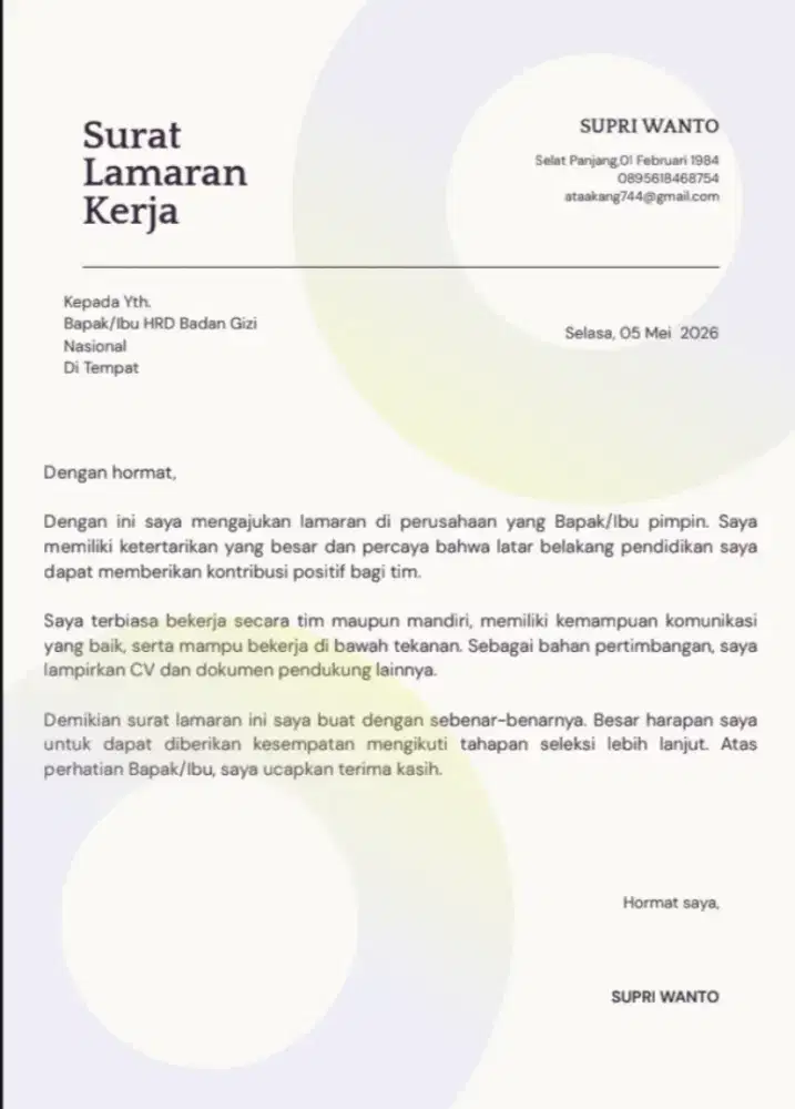 Mencari kerja bebas kerja apa saja