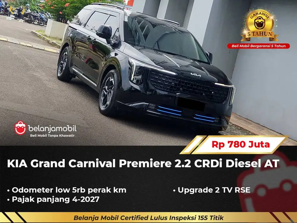 [ LOW KM 5RB ] Kia Carnival Premiere 2.2 Diesel RSE 7 Seat 2025/2026