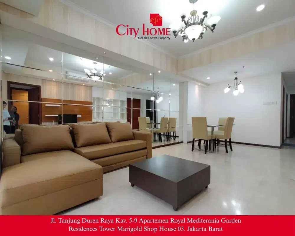 Jual Apartemen 3+1 BR Furnish Royal Mediterania Garden Residences