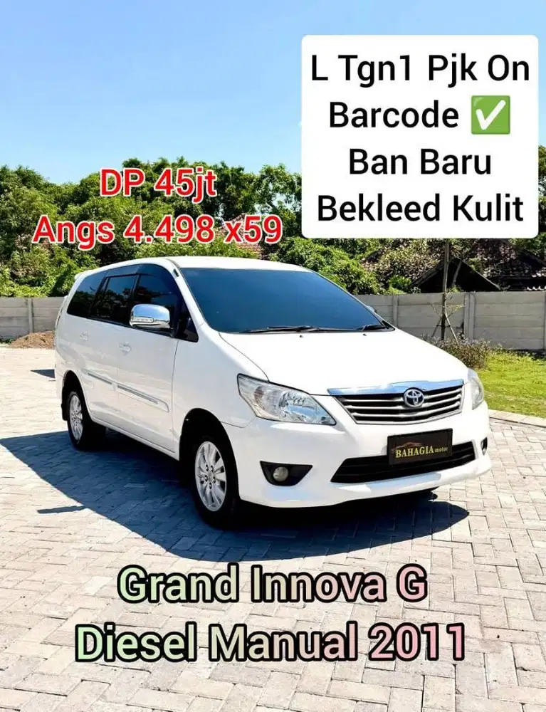 Kijang Innova G Diesel Solar Putih Manual 2011 pmk 2012 MT V AT Matic