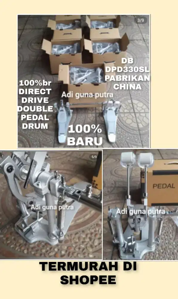 NEW DIRECT DRIVE DOUBLE PEDAL DRUM DB