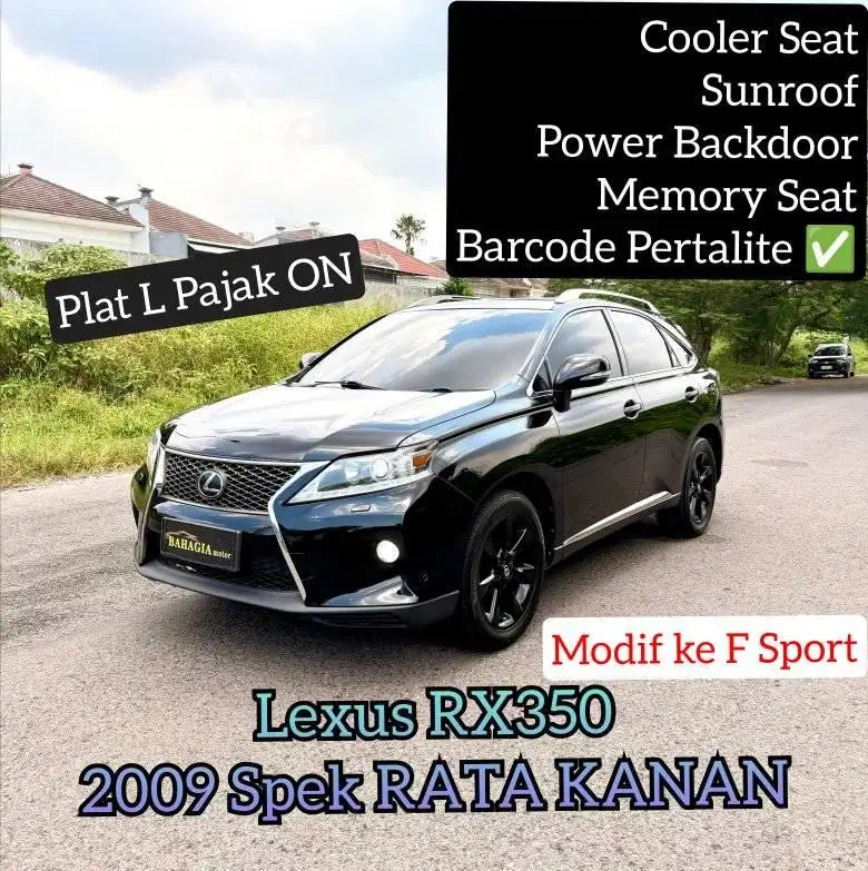 Lexus RX 350 F Sport Matic AT 2009 Hitam Modif ke 2014 RX 270 Harrier