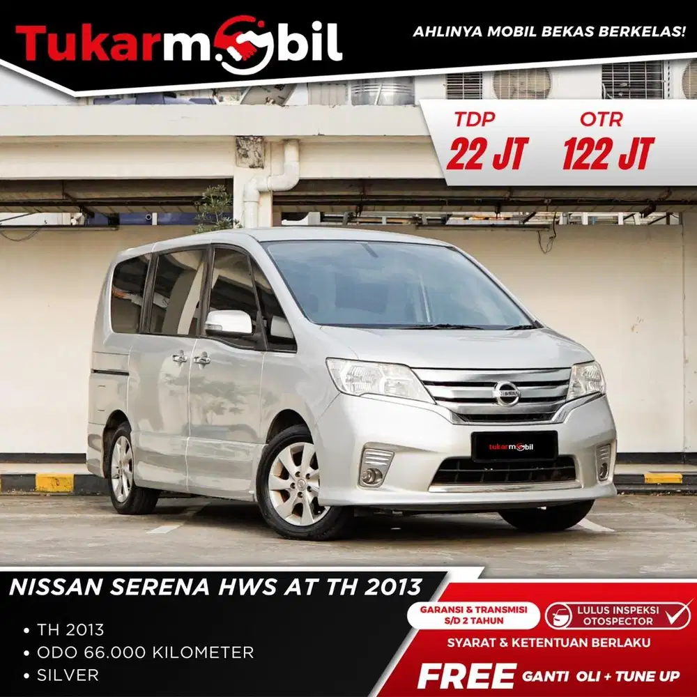 [BERGARANSI] NISSAN SERENA HWS MATIC TAHUN 2013 SILVER LOW KM