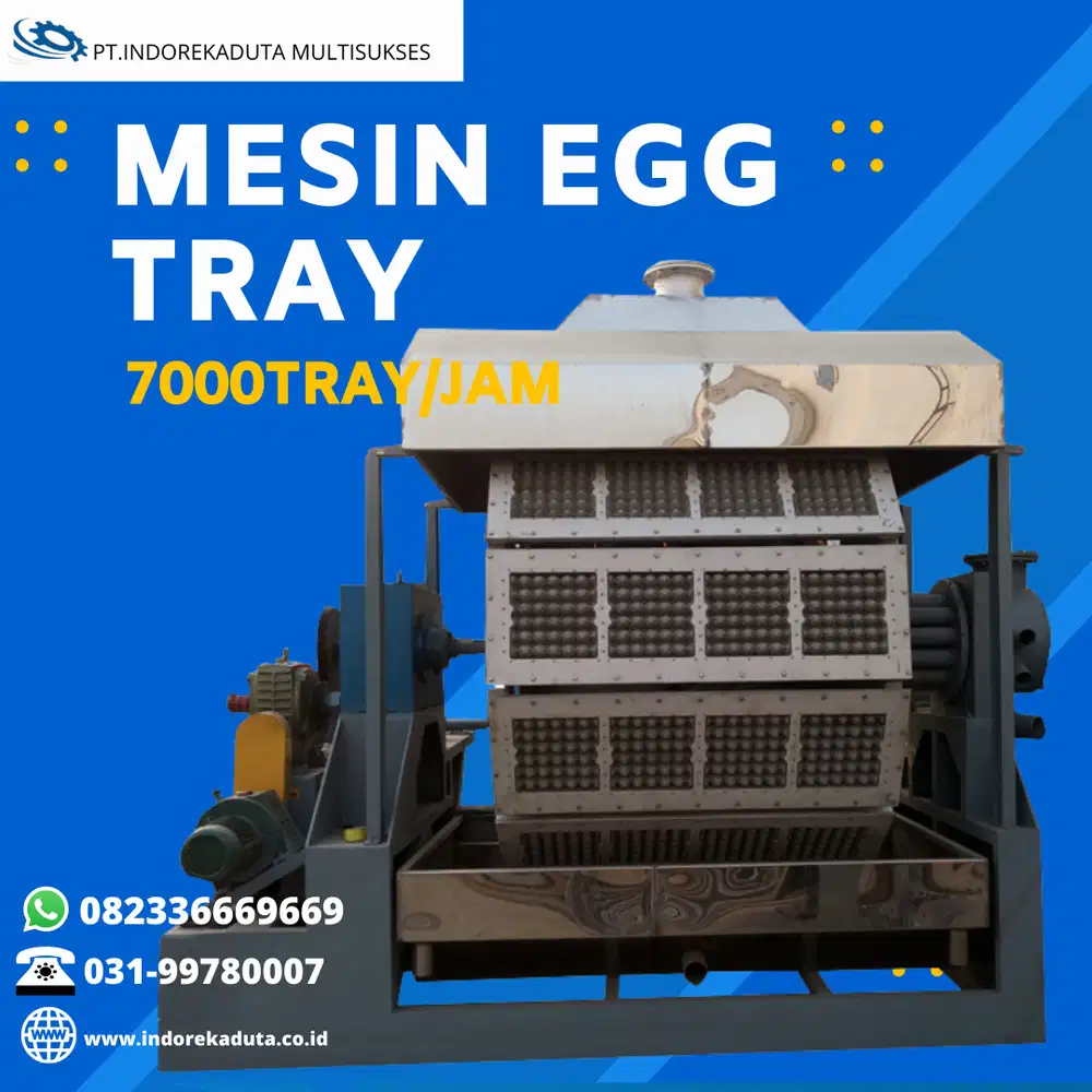 MESIN EGG TRAY KAPASITAS 7000 MANUAL (TANPA PENGERING)