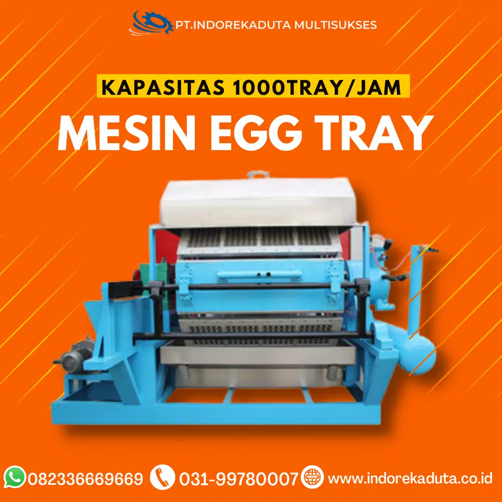 MESIN EGG TRAY KAPASITAS 1000 MANUAL (TANPA PENGERING)