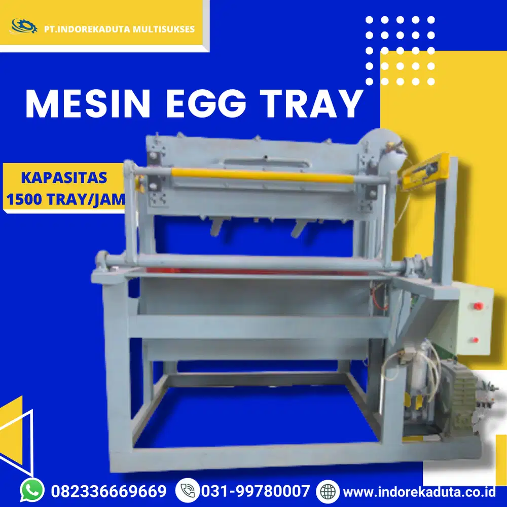MESIN EGG TRAY KAPASITAS 1500 OTOMATIS (SINGLE LAYER)