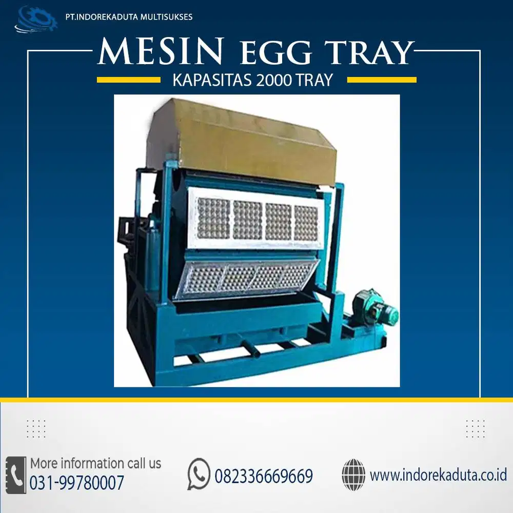 MESIN EGG TRAY KAPASITAS 2000 (SINGLE LAYER)