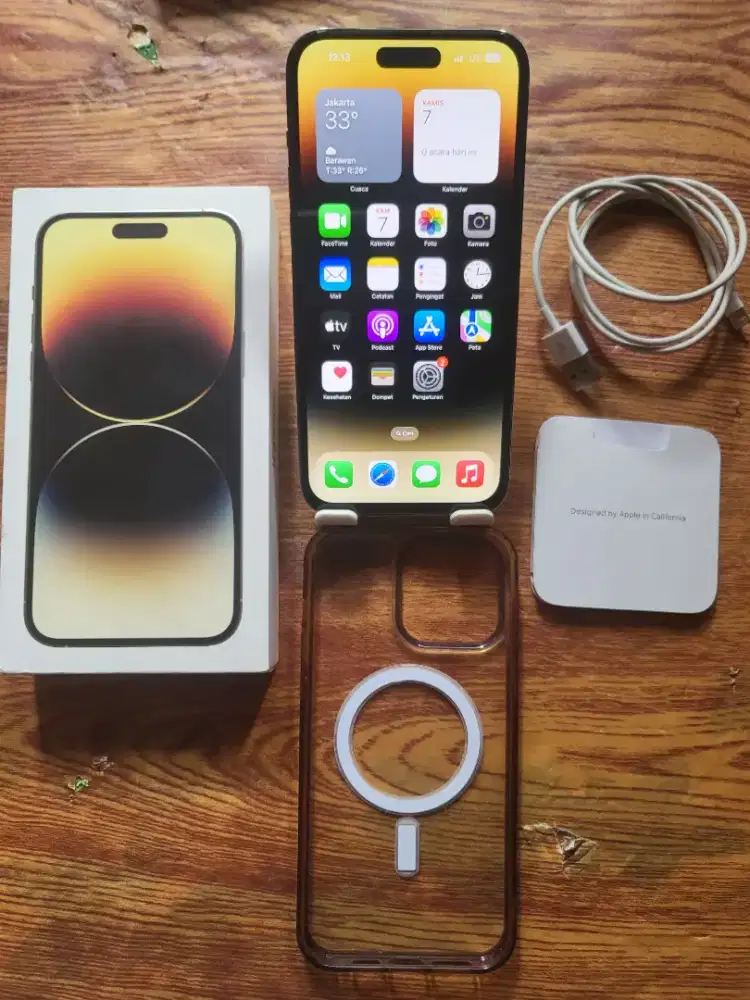 Iphone 14 pro max 128gb gold inter fulset mulus normal