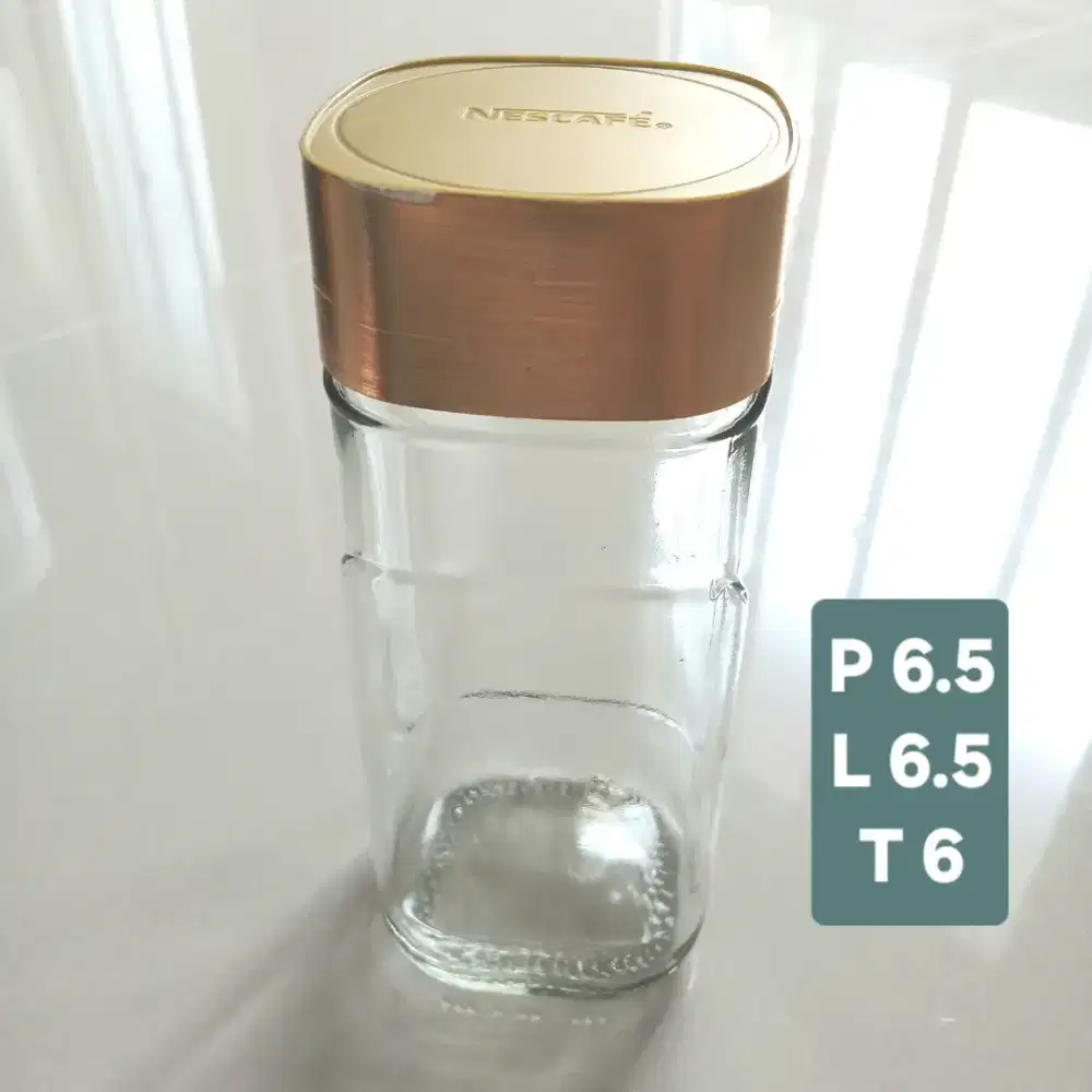 Botol kaca serbaguna bekas kopi Nescafe