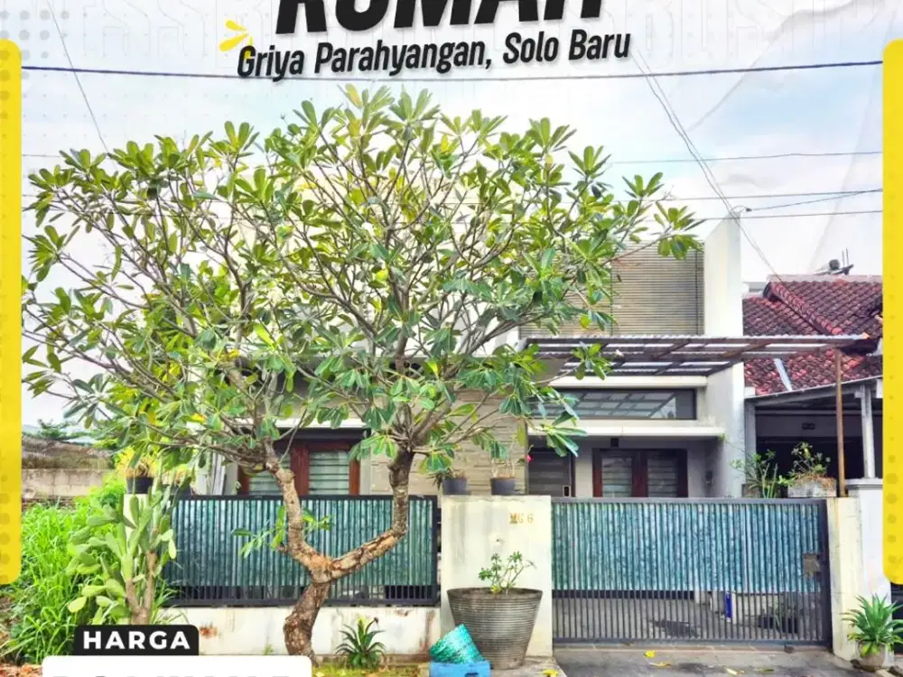 Dijual Rumah Cluster 3kamar Siap huni dekat HTC Solo baru Grogol Sukoharjo
