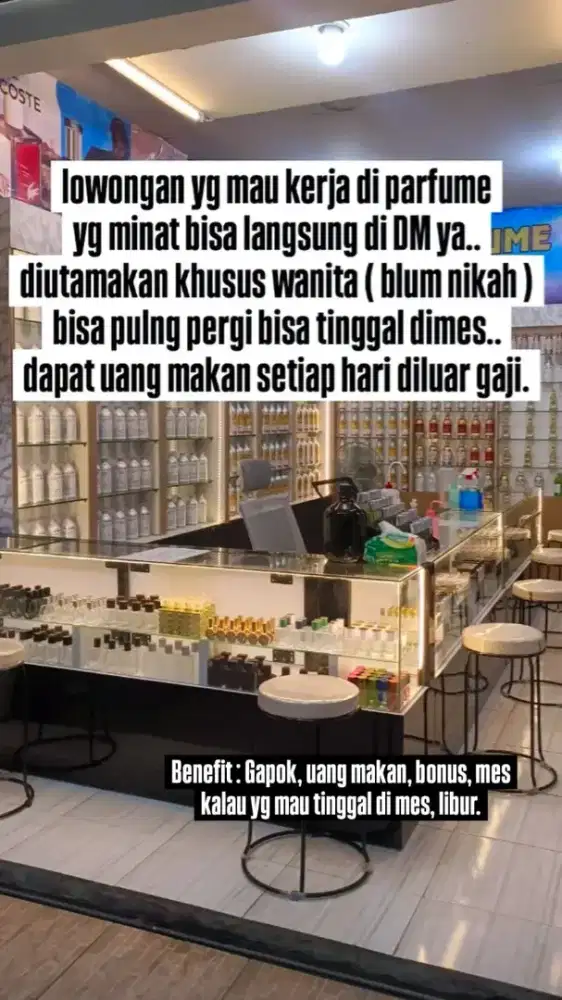 Lowongan Toko parfume