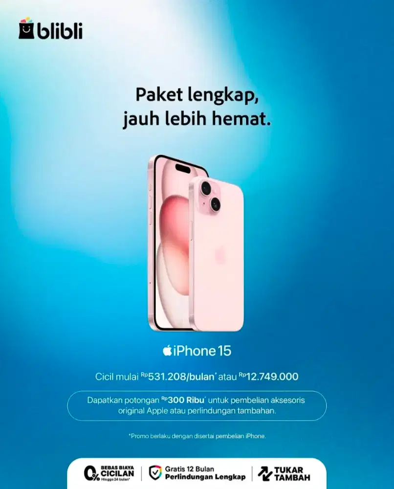 Promo cicilan iPhone15 internal 128GB