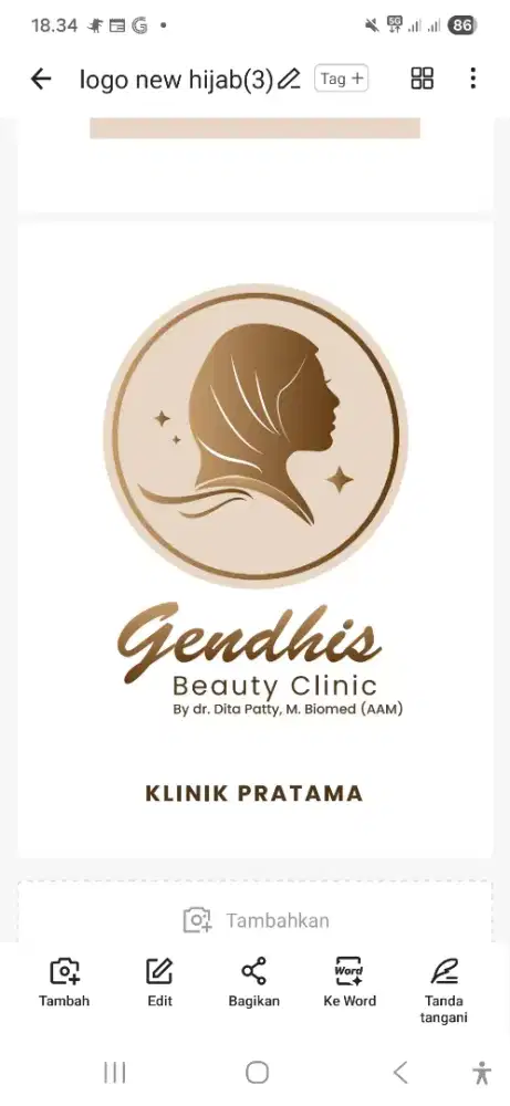 Admin Online Shop Klinik Kecantikan