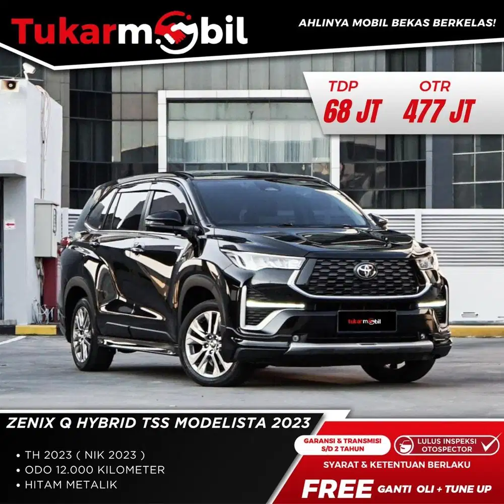 [BERGARANSI] ZENIX Q HYBRID TSS MODELISTA TAHUN 2023 HITAM LOW KM