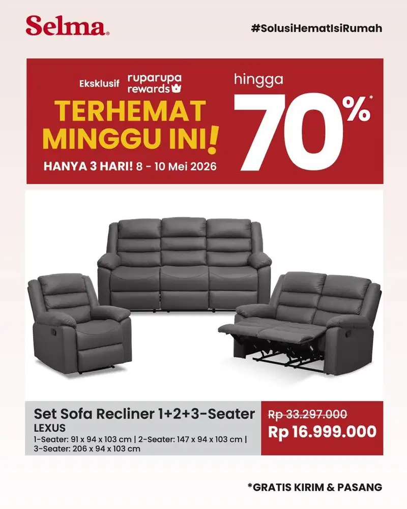 SOFA RECLINER MEWAH