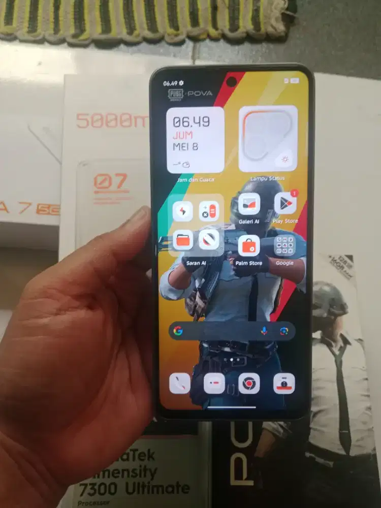 Techno Pova 7 5G ram 8/128 gb fullset orian mulus nominus cakep