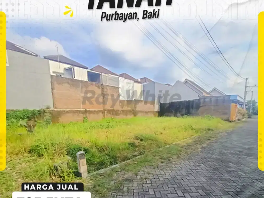 Dijual Tanah Kapling 101meter di perumahan dekat Luwes Gentan Purbayan Baki Sukoharjo