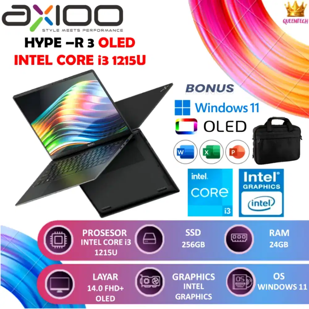 Axioo Hype R3 Oled i3  WHD IPS  12GB