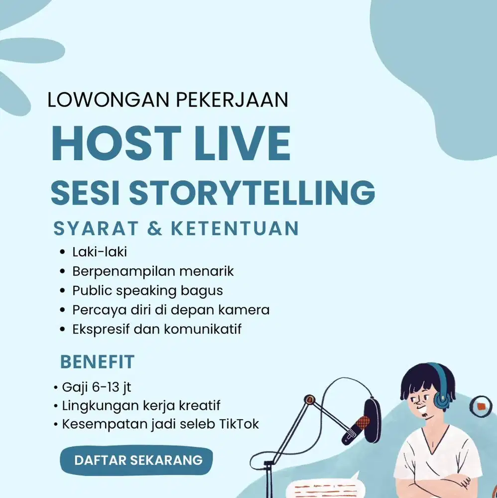 Loker host live tiktok storytelling