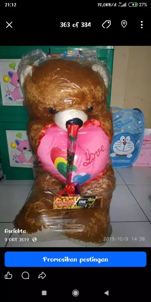Boneka gapernah dipake dijual aja