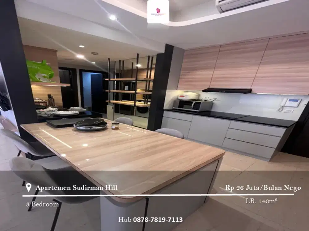 Disewakan Apartement Sudirman Hill 3BR Full Furnished View Full