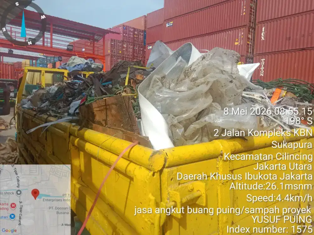 Buang puing dan sampah proyek