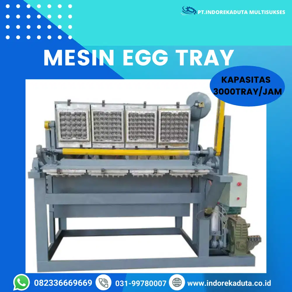 MESIN EGG TRAY KAPASITAS 3000 MANUAL (TANPA PENGERING)