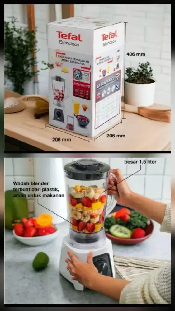 TEFAL Blender Plastik 1,5 ltr ex hadiah