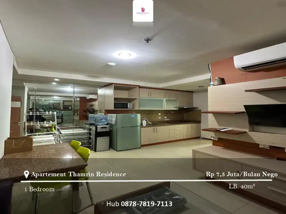 Disewakan Apartement Thamrin Residence 1BR Full Furnished Tower D