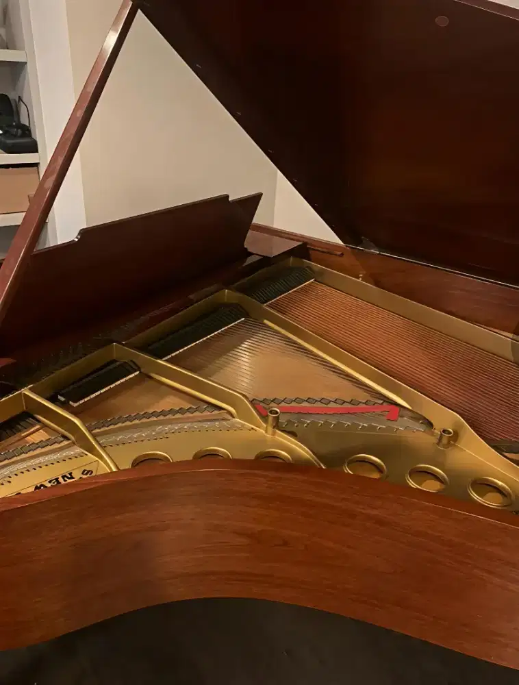 grand piano steinway & sons type M coklat