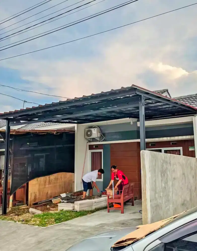 Kanopi rangka baja ringan