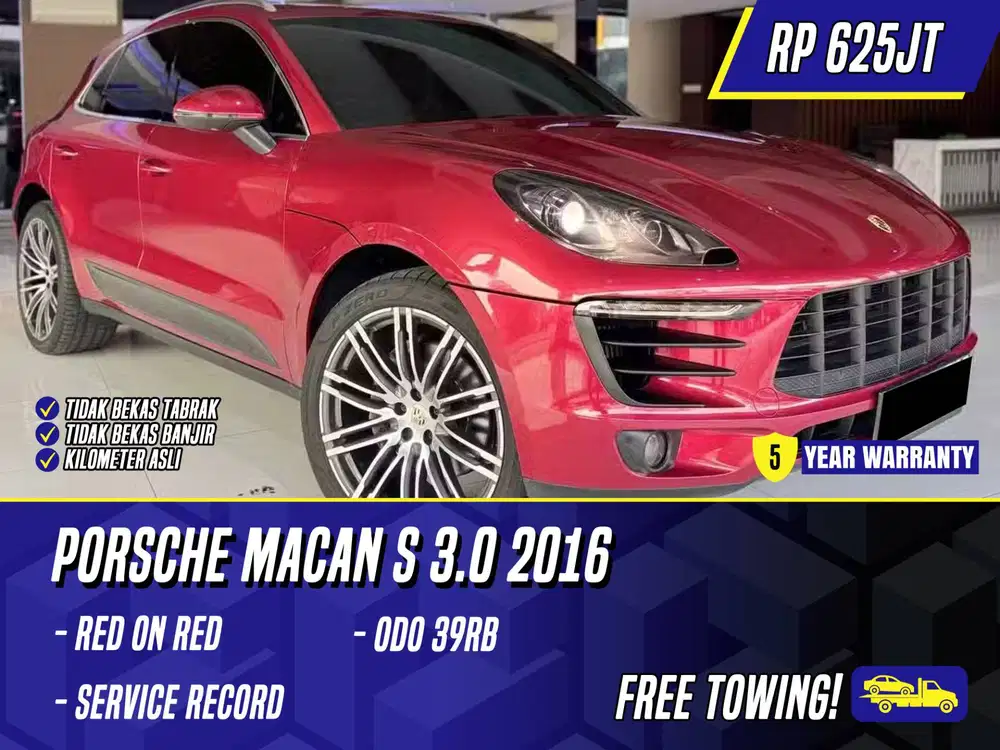 Porsche Macan S 3.0 2016 NIK 2015 Red Merah