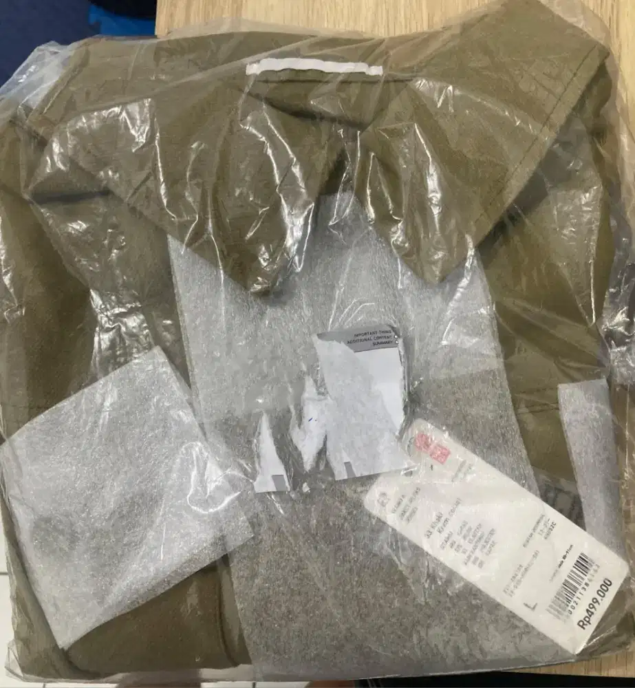 (BARU) Jaket Uniqlo Jersey Wanita L Warna Khaki Krem Coklat
