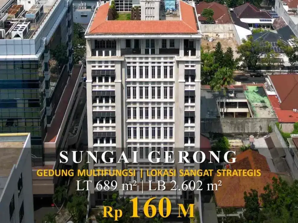 Dijual Gedung Multifungsi Sungai Gerong 689m², Dekat Bundaran HI