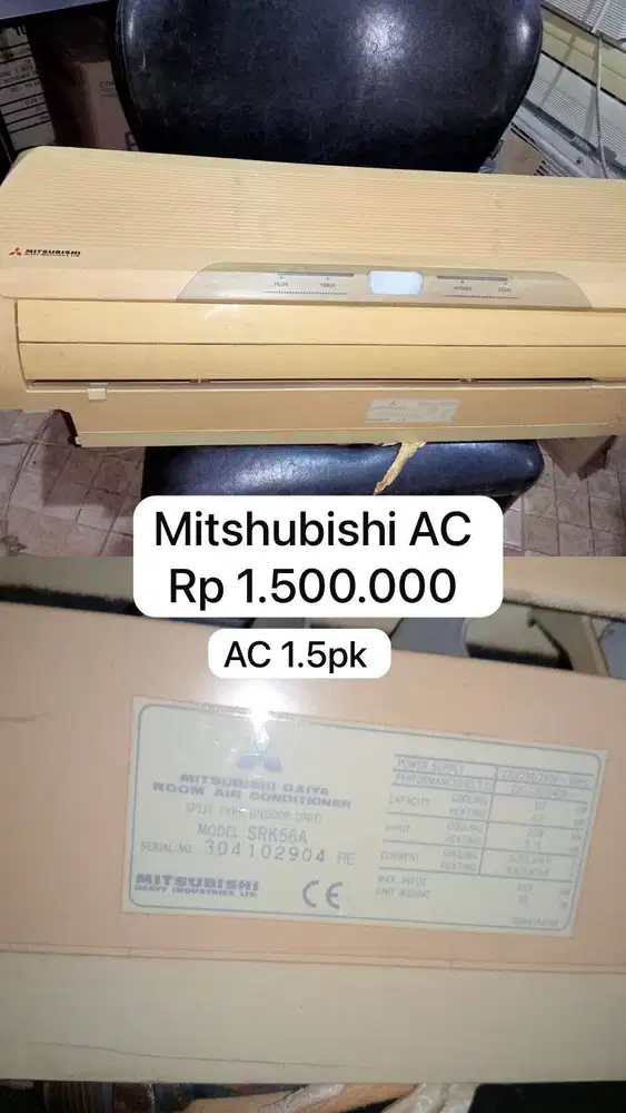 DIJUAL AC MITSUBISHI 1.5 PK
