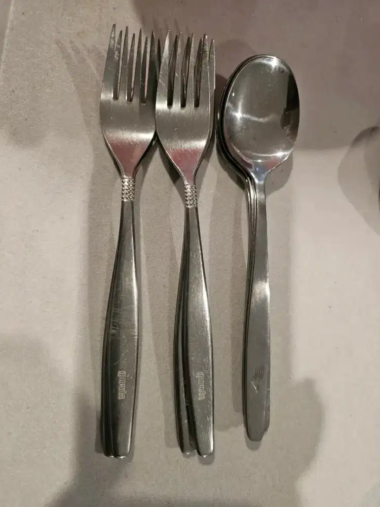 Original Vintage Garuda Airline Cutlery Set Aviation Memorabilia Rare