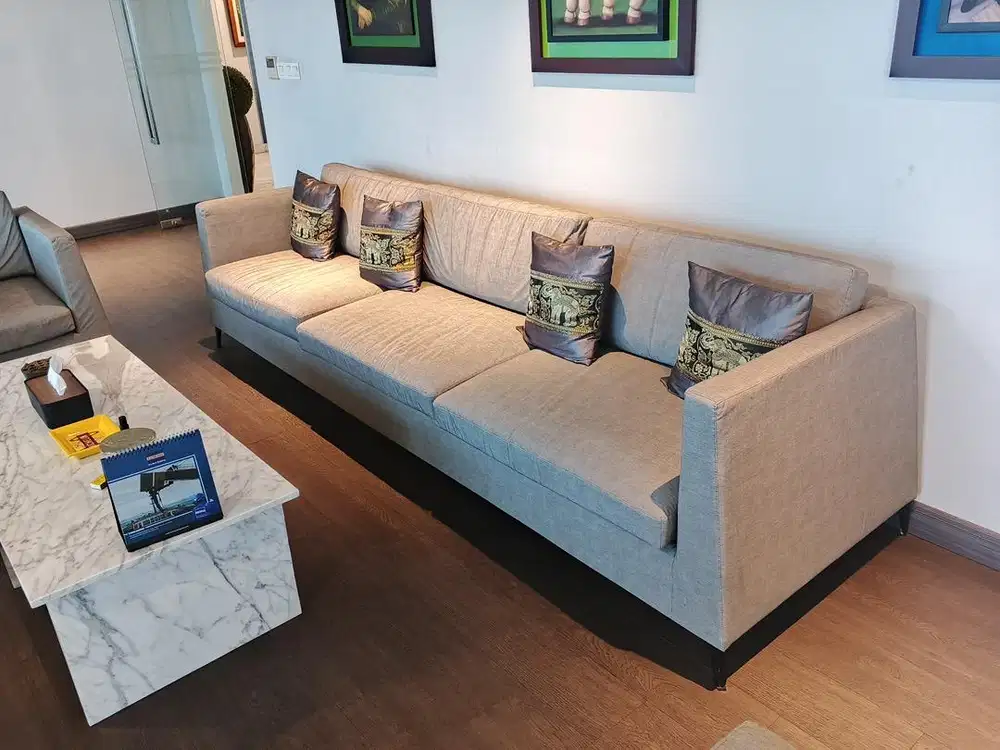 Sofa 3 seater & 4 Kursi Armchair
